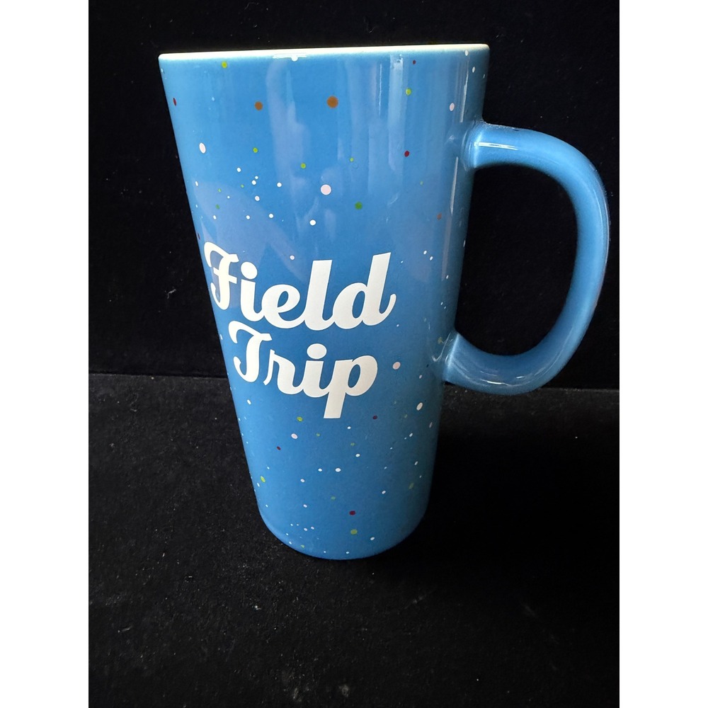 Caribou Coffee Field Trip Blue Confetti Ceramic Latte‎ Mug 18 oz 2023